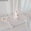 First Kids Birthday Daisy Felt Hat Three-dimensional Daisy Felt Hat Birthday Daisy Hat Baby Girl Flower Party Hat Mesh Headwear