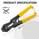Deli 8in Bolt Cutter Yellow,Heavy-Duty Cutting Tool with Durable Steel Jaws, Ideal for Wires, Bolts, and Chains