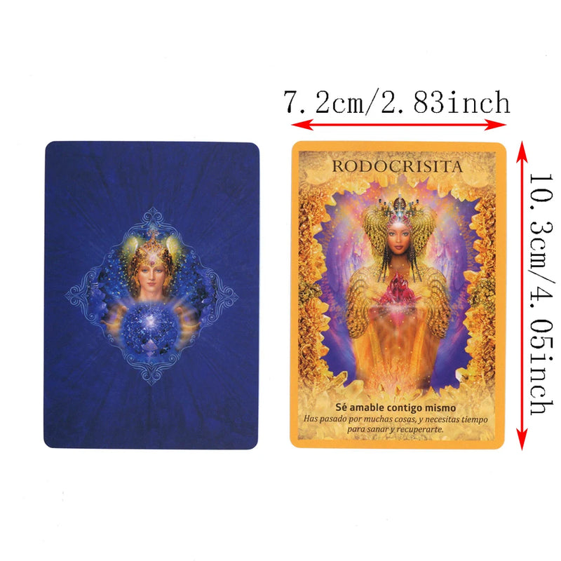 Oracle in Spanish Version Oraculo Beautiful 44+1 Decks Fortune Telling Tarot with Meaning on the Cards Tips Angels