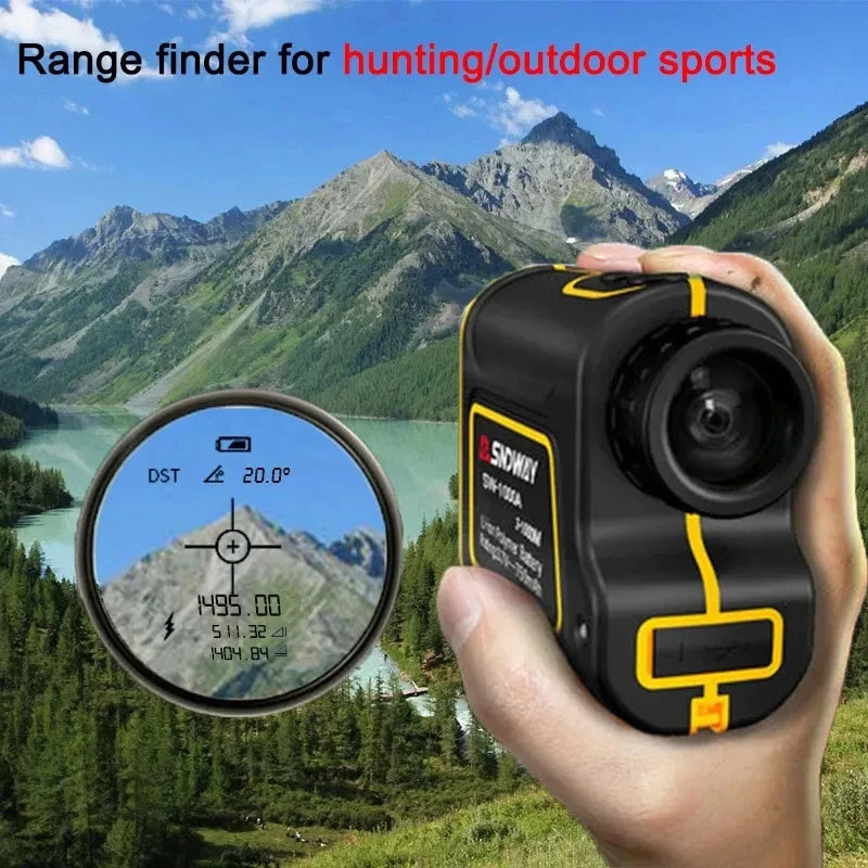 SNDWAY 600M 1000M 1500M Range Finder Telemeters Golf Rangefinder Distance Meter Professional Angle High Speed Continuous Measure