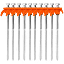 10/2pcs Metal Tent Spikes Camping Pegs Drill in Ground Anchors Heavy Duty Spiral Screw with Hex Socket Stakes Camping Stakes