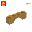 Wange 81Pcs/Lot 3659 1x4x2 Flat Arch Building Blocks MOC Construction Accessories Parts Compatible with Brick Children Toys Gift
