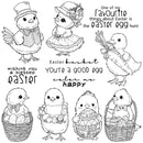 Mangocraft Happy Easter Eggs And Chicken Cutting Dies Clear Stamp DIY Scrapbooking Metal Dies Silicone Stamp For Cards Albums