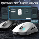 Attack Shark R6 Leichte kabellose Gaming-Maus, PAW 3950Max Sensor Computermaus mit Nordic 52480, 8KHz Polling