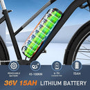 COLORWAY 28" Electric Bike, EBike with 36V 15Ah Removable Battery, 7-Speed, City Bike with 250W motor, range up to 45-100km