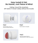 GIRIER Tuya ZigBee Smart Human Presence Sensor 24GHz mmWave Radar Detector with PIR Sensor Supports Light Detection APP Monitor