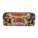 Custom Kawaii Basketball Pencil Cases for Girls Boys Dots Round Physical culture Large Storage Pen Box Bag School Supplies