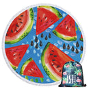 Summer Round Beach Towels Undersea Octopus Circle Bath Shower Towel With Drawstring Storage Bag Yoga Mat Blanket toalla playa
