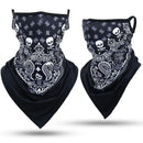 3D Headband Skull Neck Gaiter Tube Scarves Hanging Ear Cover Scarf Breathable Windproof Sun Face Guard Bandana Women Quick Dry