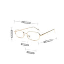 Oversized Japanese Harajuku Glasses Gold Silver Black Metal Square Glasses Vision Care Anti-blue Eyeglasses Frame Women Men
