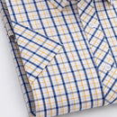 6XL Men's shirt Short sleeve Spring summer 100% cotton plaid Oxford non-ironing anti-wrinkle plus size casual shirt slim fit