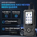 MUCAR CDE900 OBD2 Scanner ABS/SRS/ECM/TCM System Scan Tool Lifetime Free Update Check Engine Light Diagnostic Tools for Cars