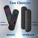 M5 Bluetooth 5.2 Mini Keyboard 2.4G Remote Control 7 Color Backlit Wireless Air Mouse for Android Smart TV Box Mac Os Linux