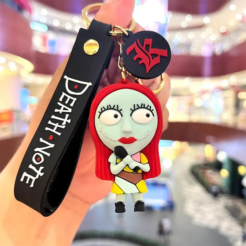 Disney The Nightmare Before Christmas Keychain Cartoon Cute Jack Skellington Sally Oogie Boogie Pendant Keyring Gifts for Fans