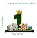 Animal Wildone Wooden Ornament Jungle Safri One Year 1st Birthday Party Decor Kids The Little Mermaid Party Decor Baby Shower