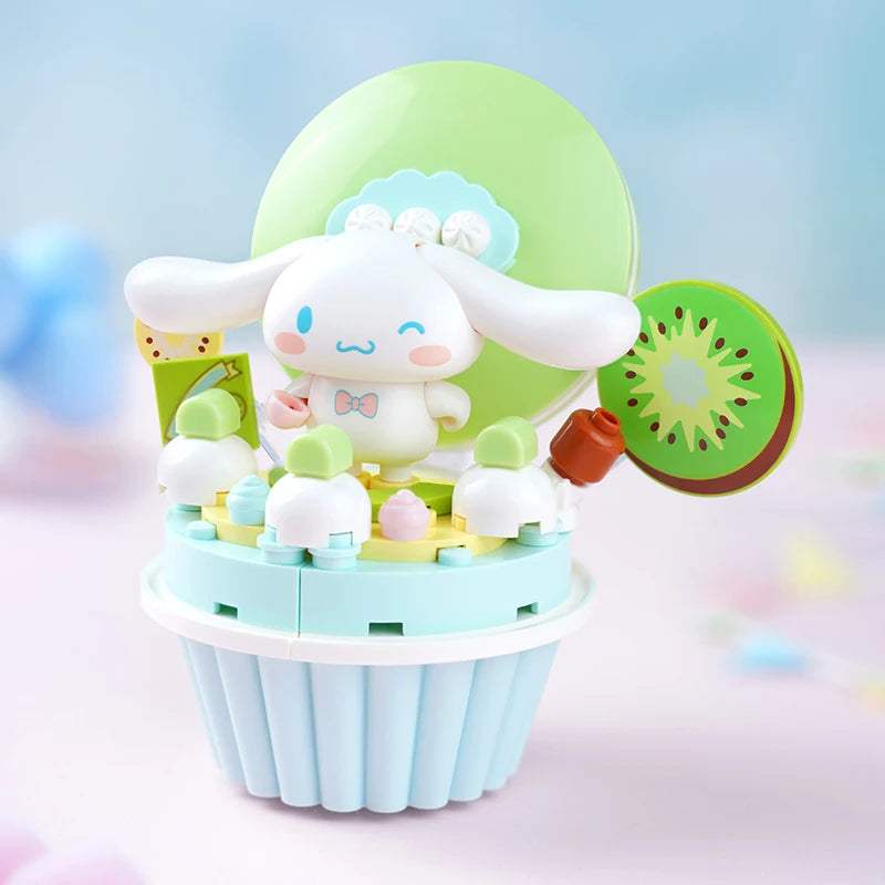 Original Keeppley Sanrio Kuromi My Melody Building Block Hellokitty Cartoon Cake Series Assembly Toys Cinnamoroll Boy Girls Gift