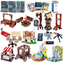 MOC City Series Building Blocks Figure Furniture House Kitchen Medieval Accessories DIY Bricks Set Christmas Toys for Kid Gifts