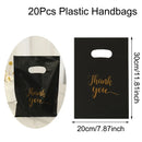 100pcs Thank You Gift Bag Plastic Shopping Bag Tote Bag 20*30cm Gift Bags Birthday Wedding Party Favors Candy Cookie Wrapping
