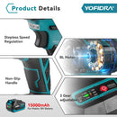 YOFIDRA 1/2" 1000N.M Brushless Electric Impact Wrench Handheld Cordless Car Screwdriver Drill Socket Set For Makita Battery Pin