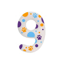 Blue Dog Paw Themed Birthday Candles, Number 2 Paw Print Birthday Party Supplies, 2.76 inch Paw Cake Topper Decorations, Birthda