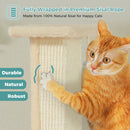 The Tall Timber | 81cm Natural Sisal Cat Scratching Post with Removable Toy