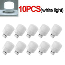 1-20Pcs Mini USB Night Light Warm White Eye Protection Book Reading Light USB Plug Computer Mobile Power Charging LED Night Lamp
