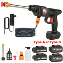 21V Cordless High-Pressure Water Gun 50BAR Wireless Foam Producer 50BAR Car Washer Gun for Auto Home Garden Machine Tool