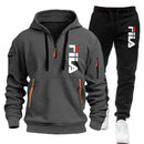 Autumn and winter hot selling men's hooded sweatshirt+casual pants two-piece outdoor multi pocket pullover and sports pants set
