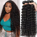 Deep Wave Natural Color Bundles Brazilian Hair Extension Remy 38 40 Inch Remy Hair Bundles One Weave Unprocessed 3/4 Pieces