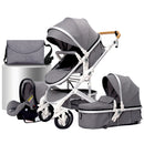 Baby Stroller 3 in 1 Easy Folding Multifunctional Stroller Travel Portable Baby Carriage Safety Seat EU Standard Free Shipping