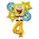 Cartoon Yellow Sponge-Bob Theme Party Supplies Disposable Tableware Plate Cup Tablecloths Balloons For Kids Birthday Baby Shower