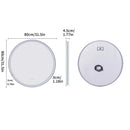LUVODI 80cm Round Large LED Bathroom Mirror Backlit Built-in Touch On/Off Dimming Anti-fog Wall Mounted Mirror