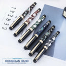 New HongDian Hand-Drawing Fountain Pen Blue Magpie Nib Fountain-Pens Gift Office Business Writing Stationery Supply