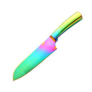 Santoku Scharfes Hackmesser Edelstahl Kochmesser Obst-Schälmesser Fleisch-Fisch-Filetiermesser Küchenutensil