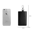 New Key Holder Wallet Genuine Leather Unisex Solid Key Wallet Organizer Bag Car Housekeeper Wallet Card Holder