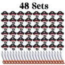 6-48Sets Pirate Party Supplies Halloween Pirate Costumes Child Birthday Party Favors Pirate Accessories Pirate Hat Sword