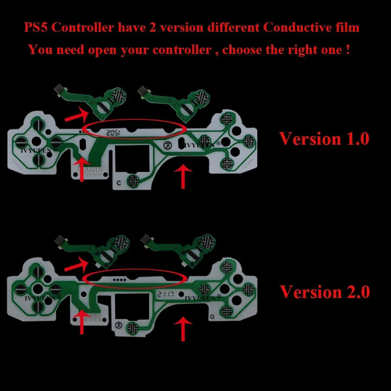 IVYUEEN 100 Sets for PlayStation 5 PS5 DS5 Controller Original Flexible Cable Conductive Film for Dualsense Ribbon Flex Cable