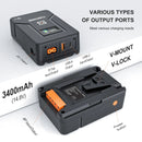【DO BRASIL】ZGCINE V99 Pro V160 V Mount Battery PD Fast Charger D-TAP USB-A Dual USB-C Port For BMPCC 6K Pro Canon R5C Sony FX3