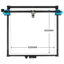TwoTrees 600x600mm CNC Laser Engraver 40W/80W TTS With Screen Glass Metal Laser Engraving Machine Wood Leather Cutting Machine