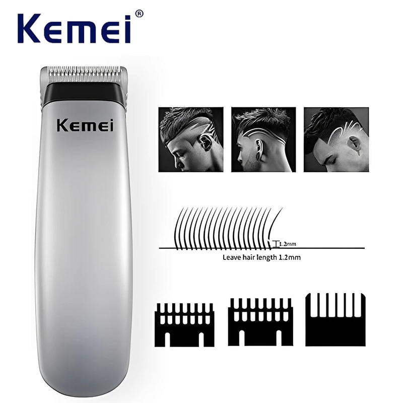 Kemei Mini Hair Trimmer Portable Hair Clipper Barber Hair Cutting Machine Replaceable Battery Trimmer Machine for Men KM-666