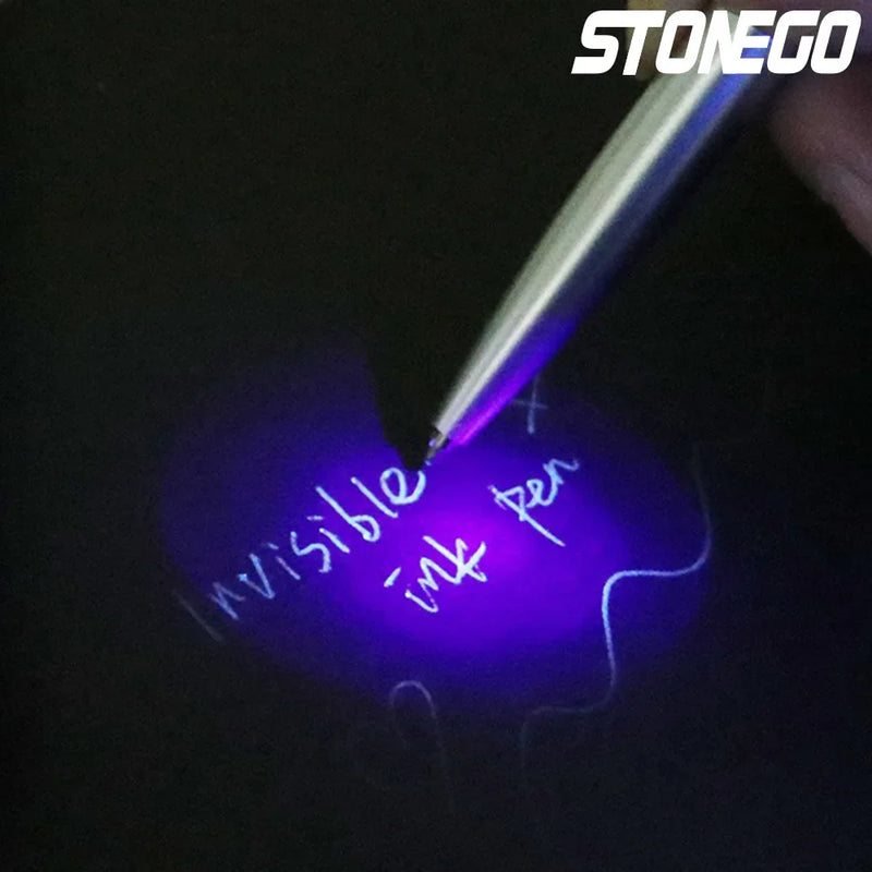 1PC Invisible Ink Pen Novelty Plastic Material Ballpoint Pens With Uv Light Magic Secret Ballpoint