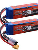 Sunpadow 2250mAh 3S Lipo Battery for 11.1V 25C with XT60 Plug for RC Airplane Quadcopter Drone FPV Helicopter Racing Hobby
