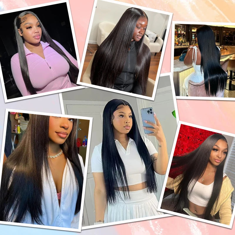 Straight Lace Front Wigs Human Hair Transparent Lace Front Human Hair Wigs for Women Brazilian Virgin Hair Lace Frontal Wig
