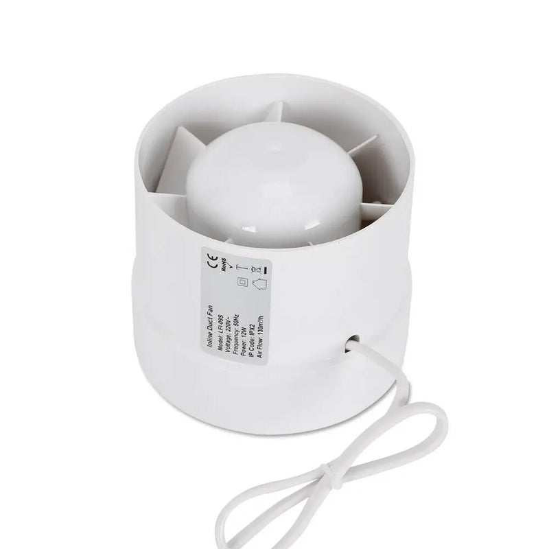 12W Wall Exhaust Fan Ventilation Channel Fan Bathroom Kitchen Garage Pipe Tube Fan 100mm 220V DHL