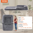 SucceBuy Orthopedic Human-Sized Dog Bed with Washable Fur Cover