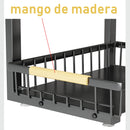2-level metal storage rack under the sink, with sliding drawer
