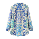 Loose Printed Shirt Women 2023 New Clothing Long Sleeve Blouse Modern Lady Casual Top Blusa Wear