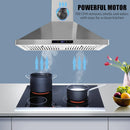 Wall Mount Kitchen 30 inch Duct Convertible Range Hood 700CFM, 3 Speed Fan LED Light Range Hood USYS0375A