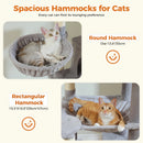 Sturdy Multi-Level Cat Tree Tower with Natural Sisal Scratching Posts,Cozy Hammock&Condo, Large Top Perch, and Fun Dangling Ball