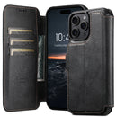 PU Leather Wireless Charging Card Holder Stand Wallet Magnetic Flip Cover Phone Case For iPhone 17 Pro Max 16 Plus 15 14 13 12